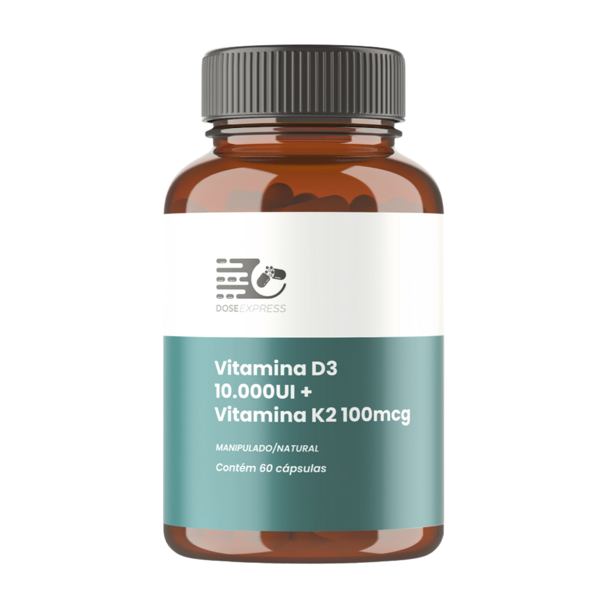 Vitamina D3 10.000UI + Vitamina K2 100mcg 60 Cápsulas